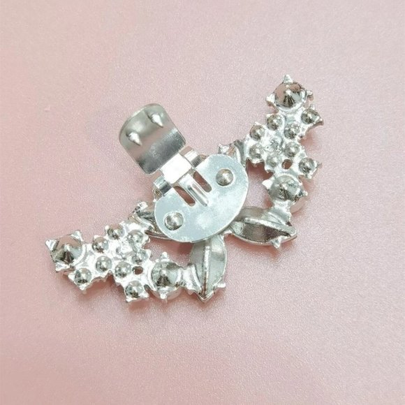 2pc Silver Embellished Rhinestone Shoe Clips – Elegant Crystal Accent for Heels, - Picture 10 of 11